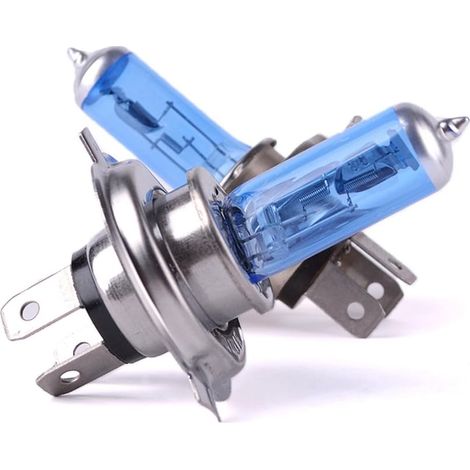 2pcs H4 DC 12V 100W Car Auto Headlight Projector Lamp Halogen Bulb Blue (1/5)