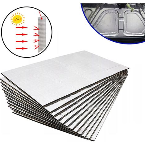 [NIEMALS VERWENDET] Packung mit 10 Akustikdämmmatten für Fahrzeugböden und -dächer, selbstklebend, zuschneidbar, 250 x 180 x 5 mm