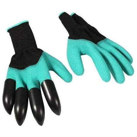 Gants De Jardinage - Avec Griffes En Plastique - Imperméables Et Anti-perforation - Pour Creusement Plantation Et Désherbage - 1 Paire (1/5)