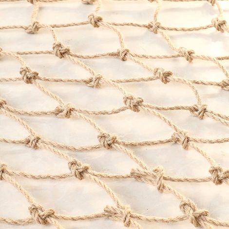 Filet de jardin en corde de jute biodégradable, filet de soutien pour plantes, filet de jardin en ficelle pour pois grimpants (2 x 5 m)