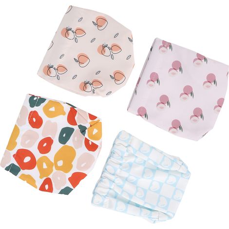 Lot de 4 pochettes cosmétiques imprimées en tissu Oxford, petites pochettes de rangement pour rouge à lèvres, écouteurs, usage quotidien et voyages. (1/5)