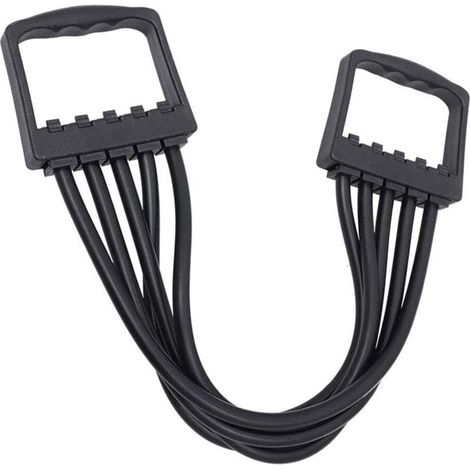 Extenseur de Poitrine Fitness, 5 Tubes élastiques Détachables, Fitness Cable Exorciseur, Chest Expander Ajustable,pour Fitness Musculation-Fei Yu (1/5)