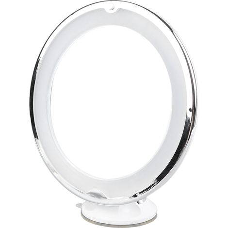 Miroir de maquillage LED grossissant x10, lumineux, à ventouse, portable, idéal pour les voyages et la maison. (1/5)
