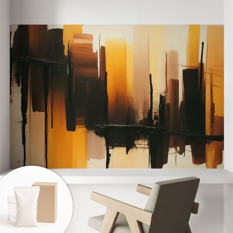 Papier peint intissé avec imprimé pour intérieur moderne application facile a motif - Colle incluse gratuite Bandes verticales 104x70 cm (1/5)