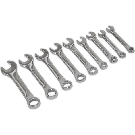 Sealey Siegen Stubby Combination Spanner Set 9pc S01157