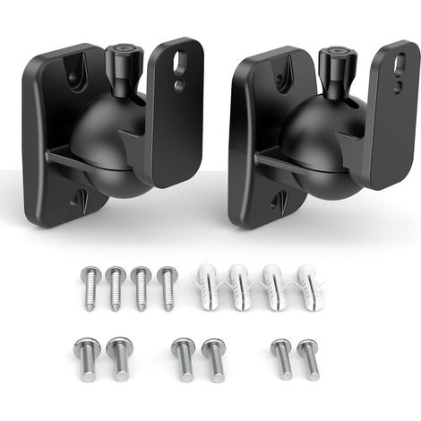 Support Enceinte - Lot De 2 - Plastique ABS - Réglable - Pour Haut-parleur Bibliothèque Et Surround - Noir (1/5)