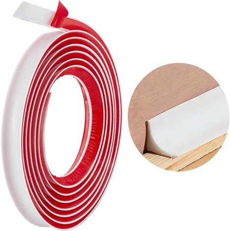 Moulure flexible en forme de L pour plinthe autocollante en silicone pour plancher, mur, escaliers, armoire, baignoire, 300 cm (1/5)