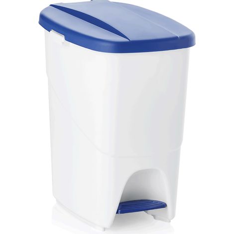 Poubelle à pédale 25 L bleu L 250 mm l 400 mm H 415 mm - Was Germany