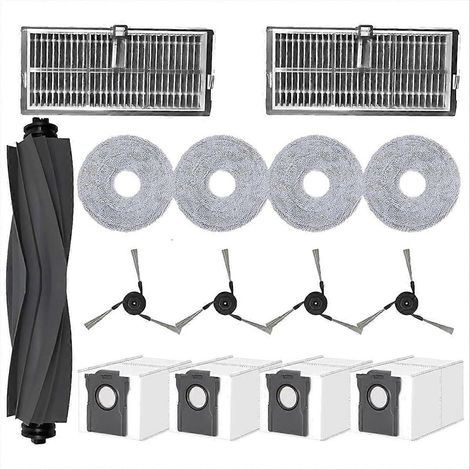Packung mit 10 Filtern für Hauptseitenbürste und Wischmopp, kompatibel mit Roborock S5 MAX, S50 MAX, S55 MAX und S6 MAXV Staubsaugern. (1/5)