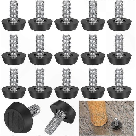 Lot de 22 pieds de meubles réglables M8 x 20 mm, pieds de nivellement à vis pour une stabilité accrue. (1/5)