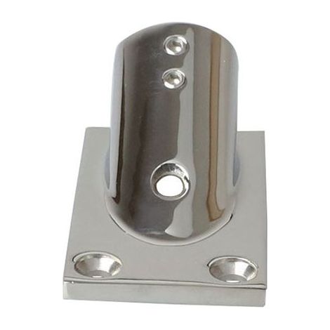 Socle de Main Courante Moulé en Acier Inoxydable 316, Tube Carré 22/25 mm, Angle 30 Degrés, Accessoires Quincaillerie pour Yacht et Bateau, 25 mm (1/3)