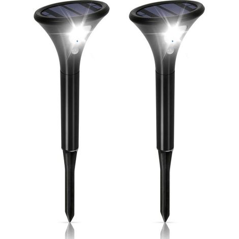 Lampe Solaire Extérieur avec Détecteur de Mouvement étanche,Eclairage Solaire Exterieur Sans Fil Réglable Lumière Sécurité LED Spot Solaire 2 Pièces Blanc Chaud pour Jardin Chemin Terrasse (60 (1/5)