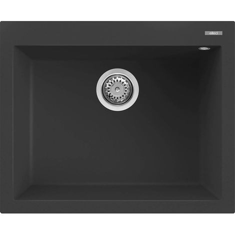 Lavello Elleci Incasso 1 vasca 61x50 Quadra 110 Granitek Antracite LGQ11059