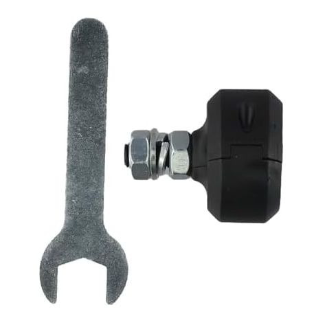 Interrupteur de limitation d'ouverture de portail coulissant, butée d'entrée en nylon avec fibre de verre et acier, contact de porte magnétique noir pour actionnement de porte coulissante, support et (1/5)
