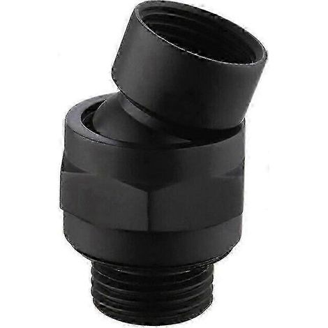 Raccord de pommeau de douche à haut débit – Bras d'extension réglable avec rotule, adaptateur universel en laiton (noir) z (1/5)