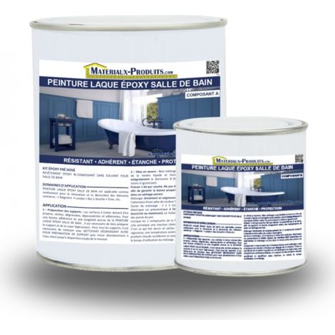 Peinture Laque Epoxy Salle de Bain - 1 Kg Blanc Ultra Brillant - MATPRO (1/5)