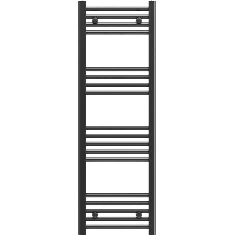 Radiateur Salle de Bain Granitan Breno 40x120 cm Noir Chauffage Échelle 409 W (1/5)