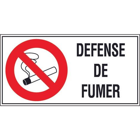 Panneau Défense de fumer - Rigide 960x480mm - 4000305