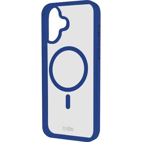 SBS iPhone 16 Hülle Blau, MagSafe kompatibel, Transparent (1/3)