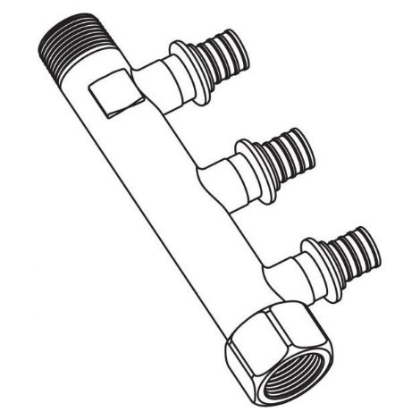 Collettore triplo autobloccante REHAU RAUTITAN LX 20x3/4" M/F