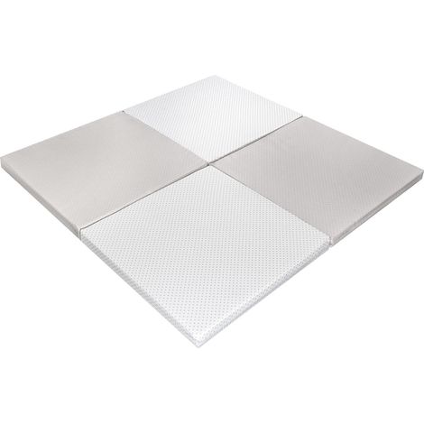 Colchoneta de Juego bebe GRIS 120x120x5 cm. Desenfundable y plegable. 3 en 1 (1/4)