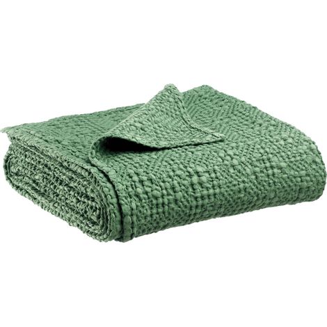 VIVARAISE - Jeté de lit Tana en coton 100% - Beige - 240 x 260 cm (1/4)