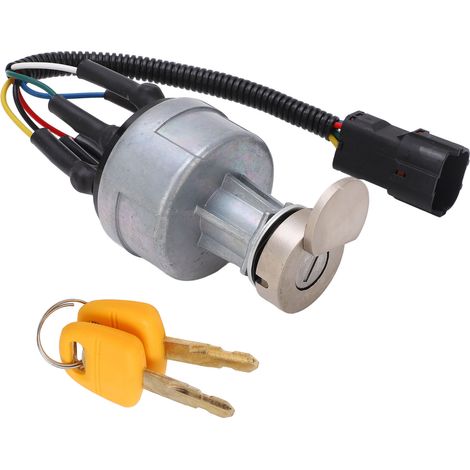 Démarreur avec capot de protection et 2 clés pour excavatrice Sany SY210, SY225, SY235 (1/5)