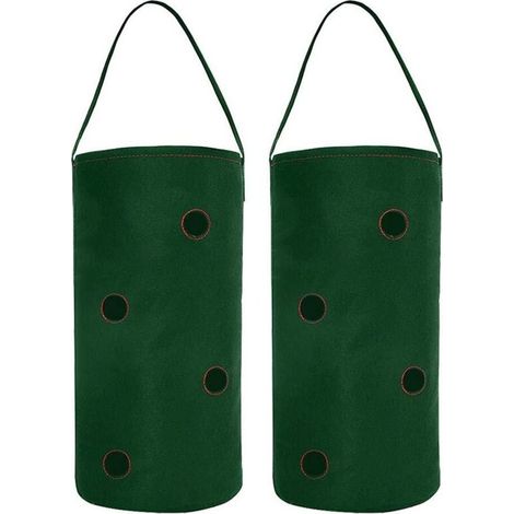 Lot de 2 sacs de culture à suspendre pour fraises de jardin, 22 x 38 cm (1/5)