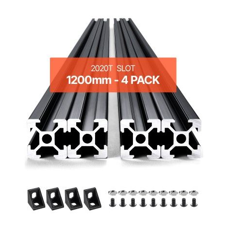 Profilés d'Extrusion en Aluminium 2020 - Lot de 4 Rail Linéaire (1/5)