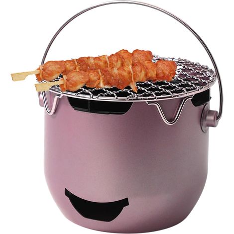 Barbecue Portable à Charbon - Grill de Camping avec Grille de Cuisson et (1/5)