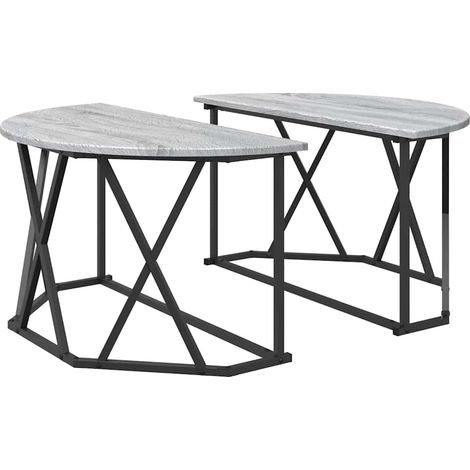 Table basse,Table d'appoint,Table de Salon Sonoma gris 80 x 80 x 42 cm CFW93135 (1/5)