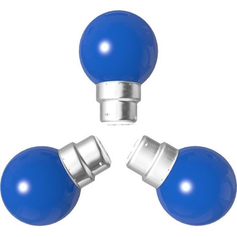 Lot de 3 ampoules bleues B22 Incassables (1/4)