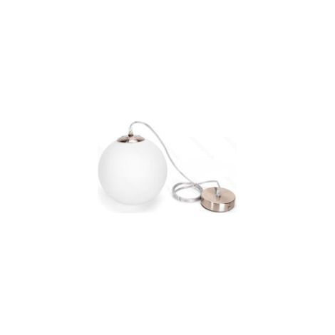 Plafonnier sphérique en verre opalin E27, style moderne et épuré, pour chambre et restaurant (ampoule non incluse)