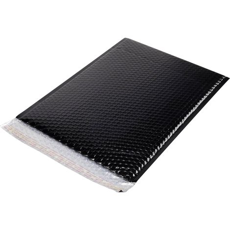 Pochette matelassée (l x H) 173 mm x 254 mm noir plastique 1 pc(s)