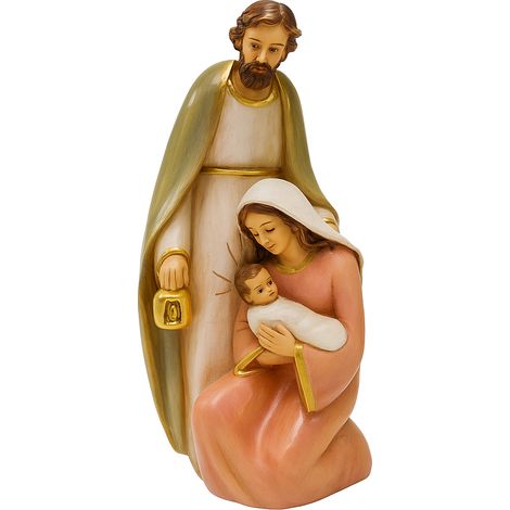 Natività natalizia con effetto legno decorazione per presepe, h 20 cm -Stile 2 (1/5)