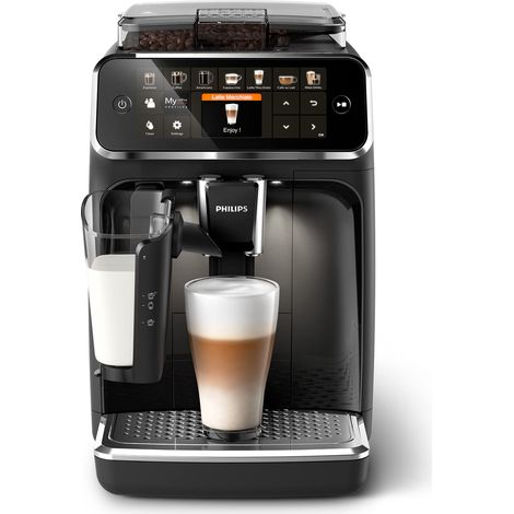 machine à café grain 5400, 12 boissons, carafe LatteGo, Noir (1/5)