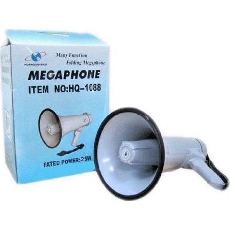 Megafono Portatile Professionale Aux 600mt 25w Registratore Vocale Hq-1088 (1/2)