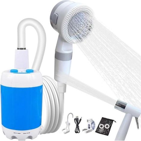 Rechargeable Camping Shower Pump - Adjustable Flow for Travel (1/5)