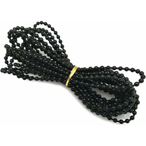 chaîne de Perles aveugles,chaîne Aveugle Verticale,Stores verticaux Accessoires Perles chaîne pour Les raccords de réparation de pièces de Rechange pour Stores enrouleurs (Noir) (1/4)