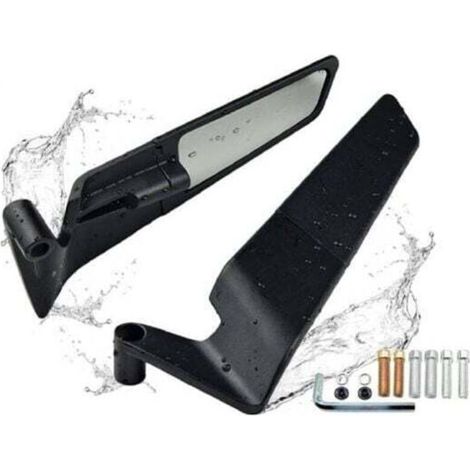 Pair Motorcycle Rearview Mirrors Adjustable Rotatable Invisible Windproof Side Mirrors MUMU (1/4)