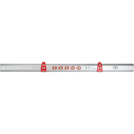 RIGHELLO MULTIUSO 5 BOLLE 1000mm 2CURSORI PER MARCATURA DIMA PER FORI VALEX (1/5)
