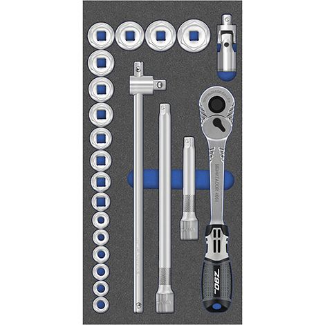 MTS Steckschlüssel-Satz 12-kt, 22-tlg., 12,5 mm (1/2"): 3/8-1.1/4(1/3 (1/2)