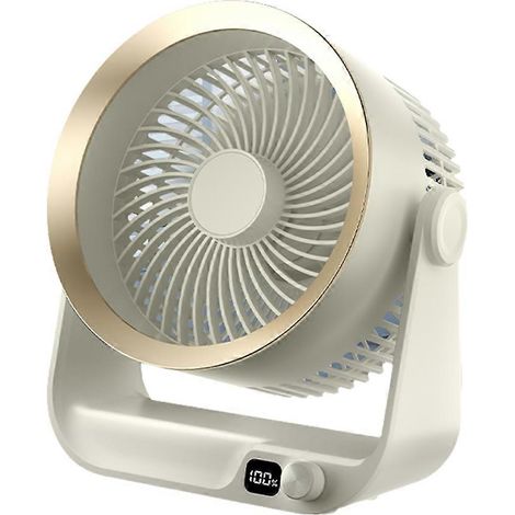 Tragbarer Tischventilator zur Luftzirkulation, Schreibtischventilator, 4000 mAh wiederaufladbarer Akku, 100 einstellbare Geschwindigkeiten, 180°-Drehung, ideal für Zuhause und Büro. (1/5)