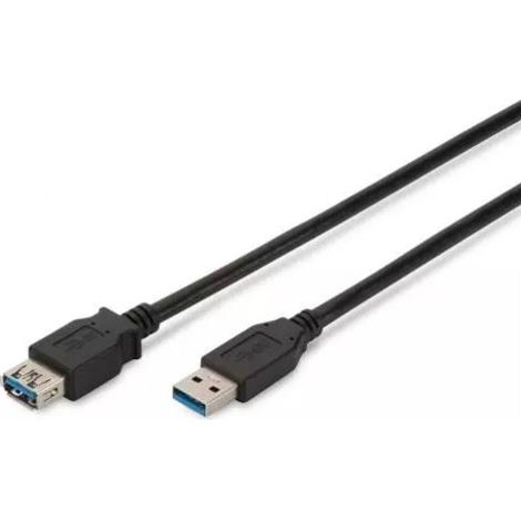 ASSMANN Electronic AK-300203-030-S 3m USB A USB A Stecker/Buchse Schwarz - Kabel USB (3 m, USB A, USB A, USB A, 3.0 (3.1 Gen 1), Stecker/Buchse, Schwarz)
