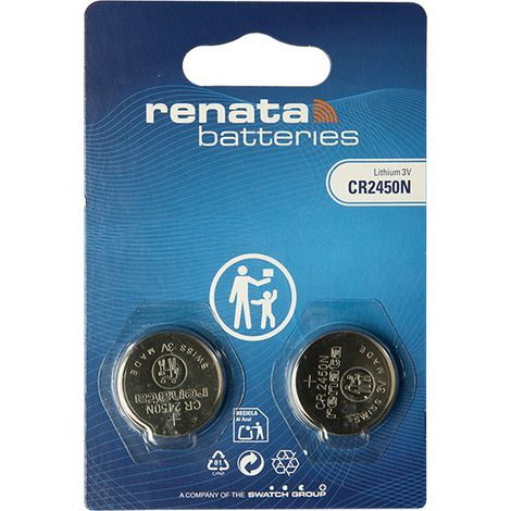 Renata / Swatch Group - Pile bouton lithium blister x2 CR2450N RENATA 3V 540mAh