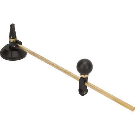 Coupe-verre 6 molettes, compas à ventouse pour découpe circulaire, diamètre 60 cm (1/4)