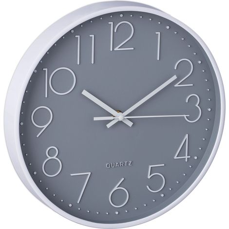 Orologio da parete moderno 30 x 30 cm molto preciso design intramontabile cucina in plastica bianca 130013270