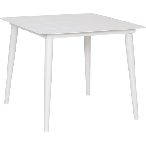 Mesa de aluminio blanca 90x90x75h cm