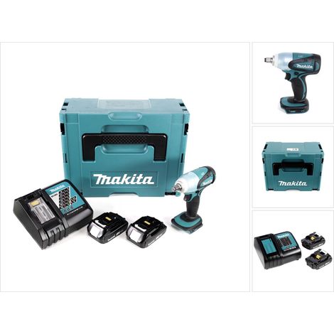 Avvitatore a impulsi a batteria Makita DTW 251 RAJ 18 V 230 Nm 1/2" + 2x batteria ricaricabile 2,0 Ah + caricabatterie + Makpac