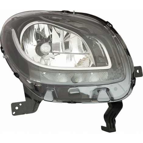 Phare avant droit H4/Led feu diurne base noir Smart Fortwo 3 (453) depuis 2014